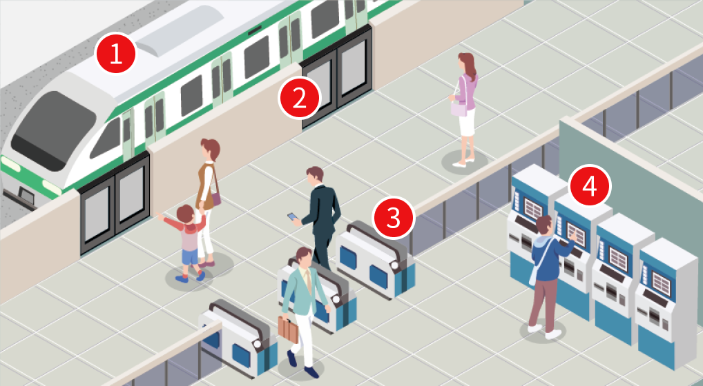 図版:駅のイラスト